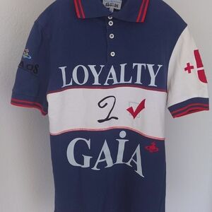 Vivienne Westwood Navy and White Polo Shirt